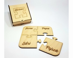 Puzzle podtácky - sada 4